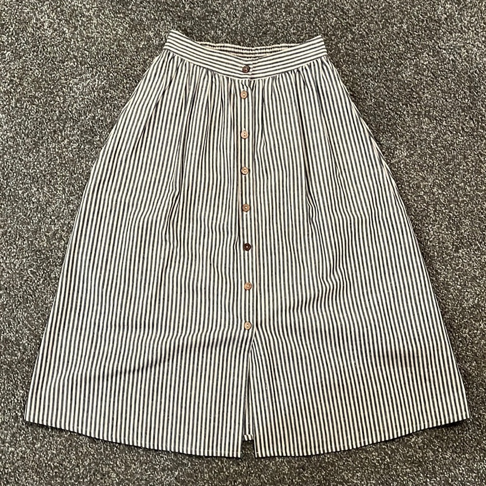 Roolee Button-Front Midi Skirt